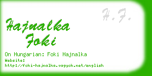 hajnalka foki business card